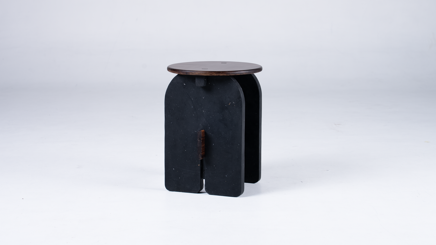 Muara Stool Reclaimed Edition Granite Black