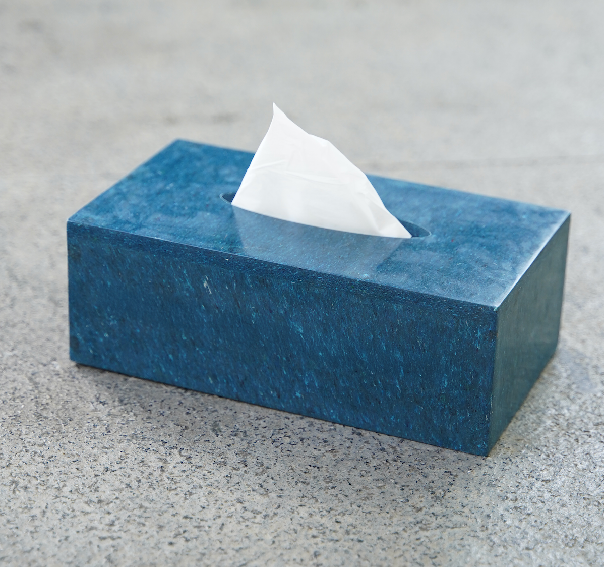 Kotak Tissue Box Cover Ocean Blue – Plain