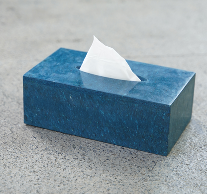 Kotak Tissue Box Cover Ocean Blue – Plain