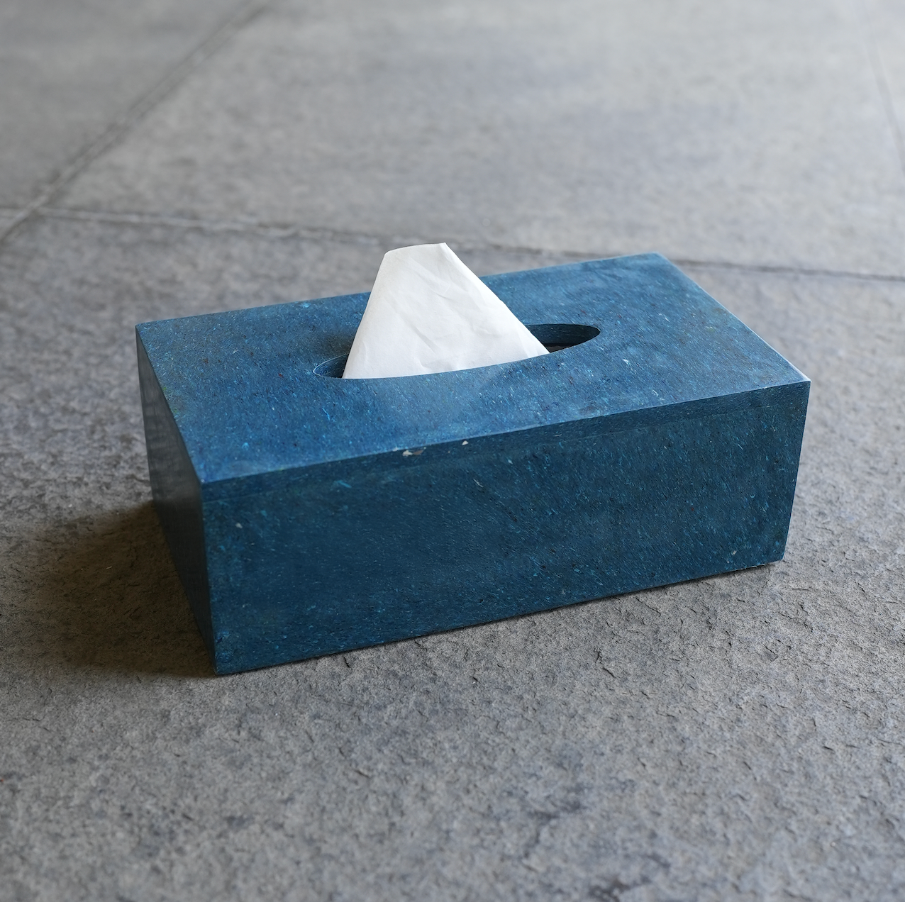 Kotak Tissue Box Cover Ocean Blue – Plain